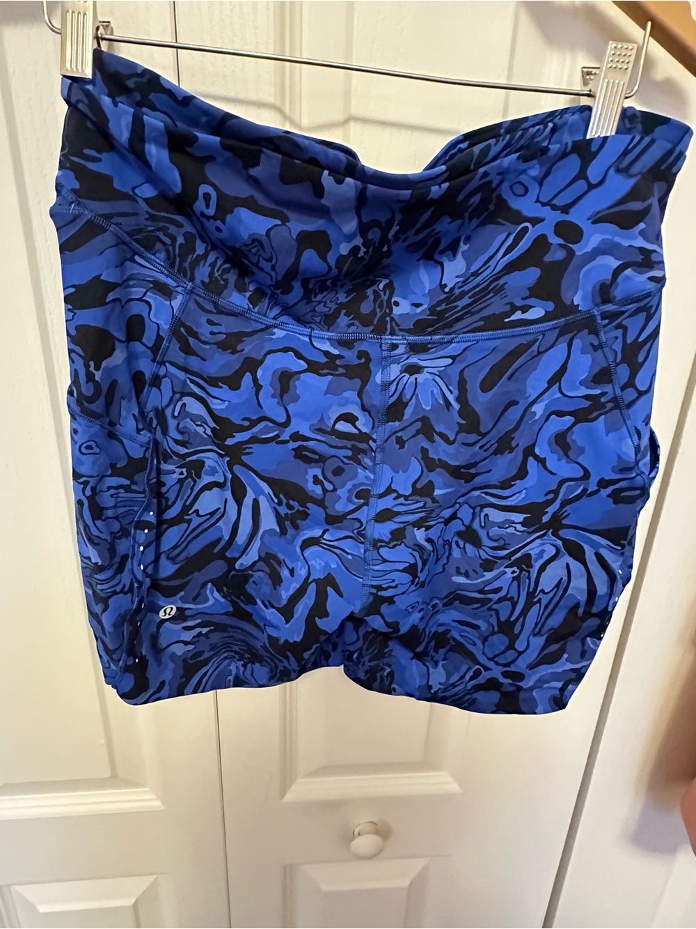 lululemon Base pace athletica Blue and Black Patterned Women’s Shorts